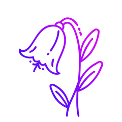 Obraz premium A captivating illustration of a vibrant flower, delicately drawn with flowing lines and a gradient color scheme.