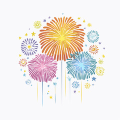 Abstract floral vector background with colorful flowers and decorative pattern