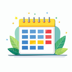 vector calendar icon illustration design symbol element button page day month office web business