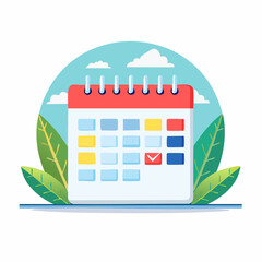  vector calendar icon illustration design symbol element button page day month office web business