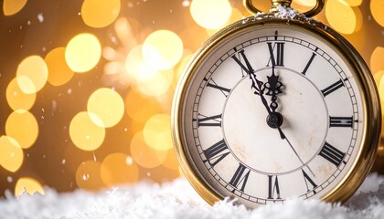 New Year Eve Clock Showing Countdown Time