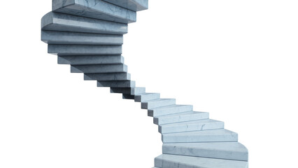 Elegant marble spiral staircase ascending symbolizing growth and success