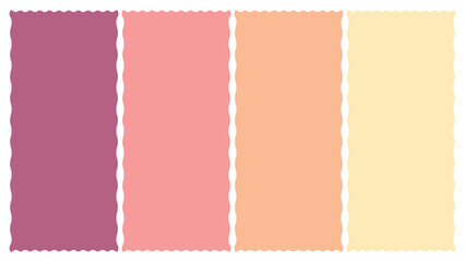 pink orange pastel color palette background vector design