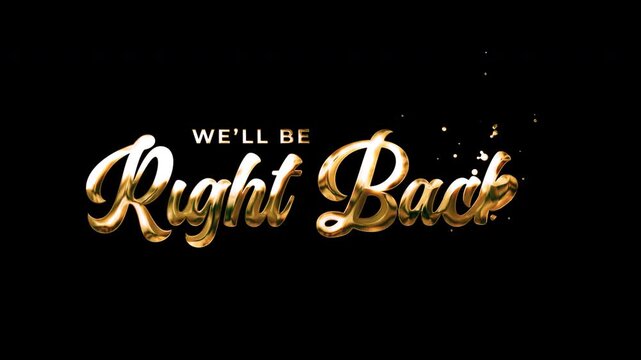 Well Be Right Back Animation: Modern Lower Thirds Motion Graphics