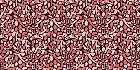 Organic motif, botanical motif background. Seamless pattern.Vector.スタイリッシュな有機的パターン