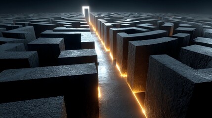 Find your way through the maze to the light, unlock business potential with strategic solutions today