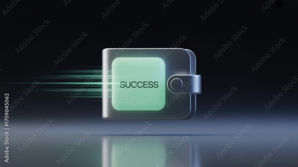 Poster wallet integration success finance transaction concept. a wallet representing financial success in a