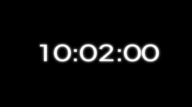 20 hours counting timer number animation.