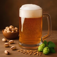 
a mug of refreshing beer