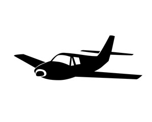 White background isolating an airplane, an aircraft illustration for air travel and transportation