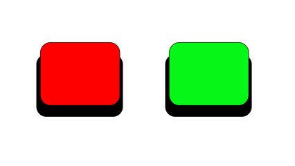 A colorful set of shiny vector buttons and blank app icons for web design