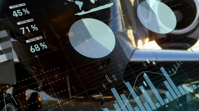 Overlays activating on jet wheel assembly as camera panning and meters displaying live metrics