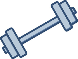 Vector icon Dumbbell with a transparent background. Changeable blue color design.