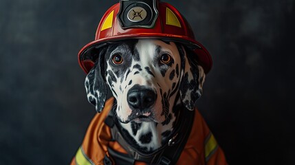 Dalmatian firefighter