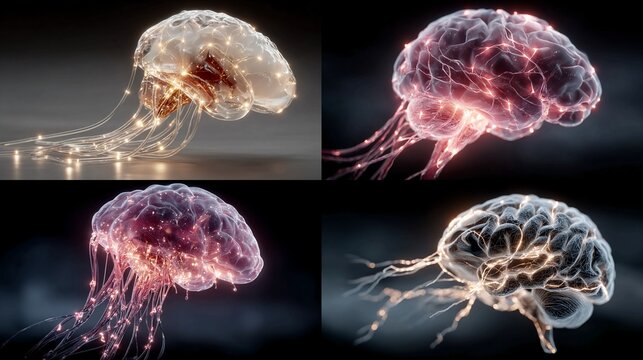 Dynamic neural network imagery sparks innovation and complex thought processes, ideal for science and tech.