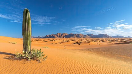 Desert cactus landscape