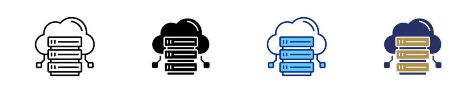 Cloud  Icon Set Multiple Style Collection