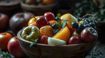 fresh mixed fruits