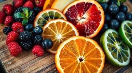 fresh mixed fruits