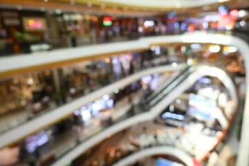 defocus interior of department store, blur background