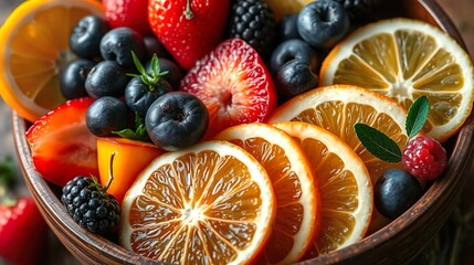 fresh mixed fruits