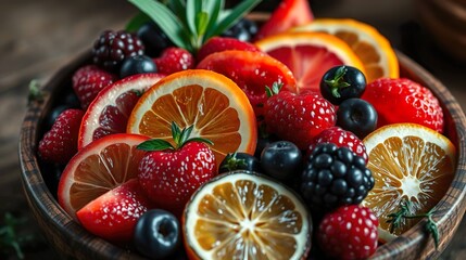 fresh mixed fruits