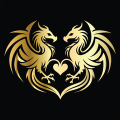 
phoenix head logo design vector template. Luxury heraldic phoenix symbol. Phoenix Bird Wings Logo Design Template.