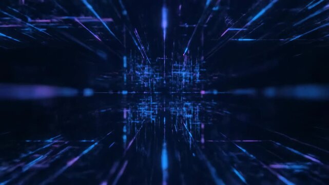 Abstract digital light grids rapidly pulse and morph in a complex, technological pattern in a seamlessly looping video rapidly pulse, futuristic, loop