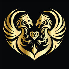 
phoenix head logo design vector template. Luxury heraldic phoenix symbol. Phoenix Bird Wings Logo Design Template.