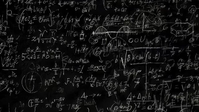 math education grunge animation abstract background, mathematics formula equation, calculus and algebra study concept