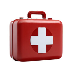 Obraz premium Red first-aid kit, medical supplies