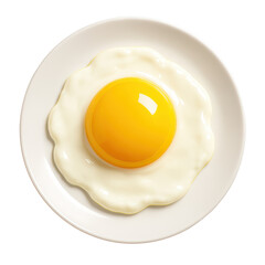 Fried egg simple breakfast food isolated on transparent background