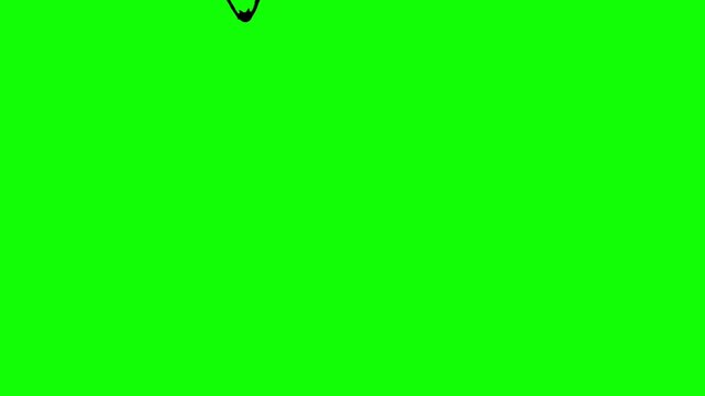 Animated group of creepy bat silhouettes rising upward in continuous motion on green screen. Concept of halloween themes, horror visuals, animal projects, and wildlife eerie backgrounds.