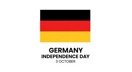 Fototapeta premium Simple yet Striking German Independence Day Flag Graphic
