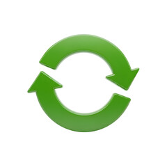 Green Arrows Circle Symbolizes Recycle, Representing Sustainability and Environmental Awareness
