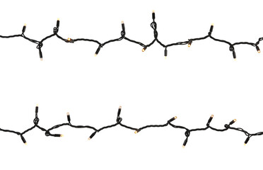 The wires are blinking with the lights on cut out isolated transparent background