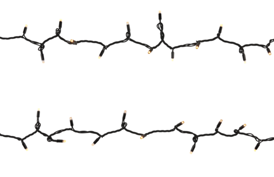 The wires are blinking with the lights on cut out isolated transparent background