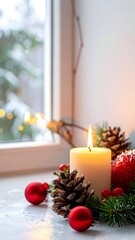 Cozy Christmas window display