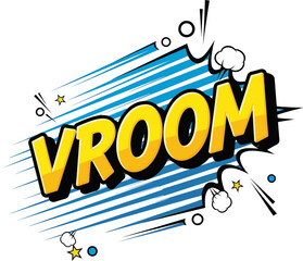 Vroom! Comic Book Speed Sound Effect