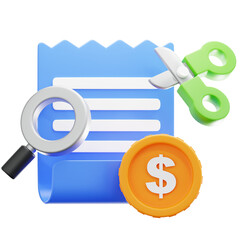 3d Illustration of Expense Optimization