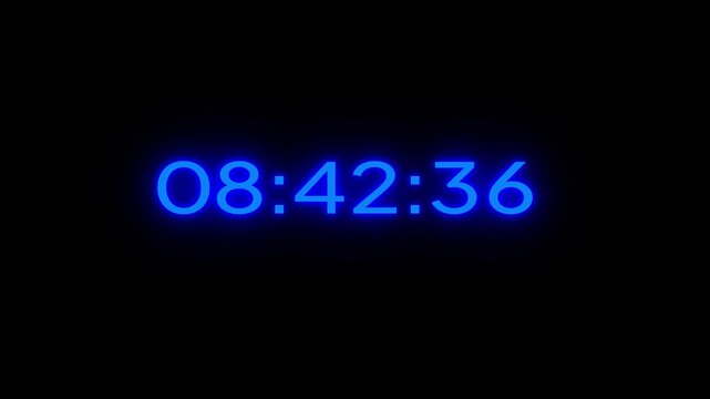 14 hours countdown timer animation. Stopwatch timer clock animation