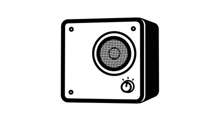 Simple Black and White Speaker