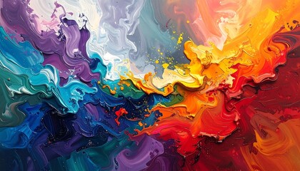 Abstract paint explosion