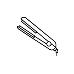 Simple Outline of a Modern Hair Straightener