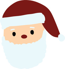 Santa Claus Head Christmas Illustration