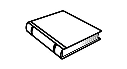 Isolated Book Illustration with Black Outline