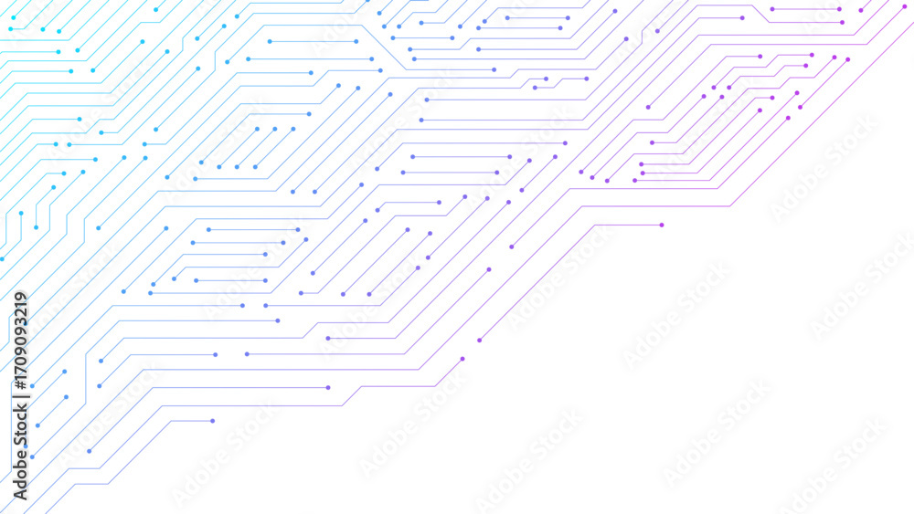 Poster circuit board technology digital connection network artificial intelligence. electronic motherboard,
