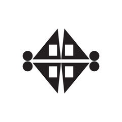 Modern Geometric Abstract Business Logo Design Vector Icon