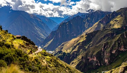 Naklejka premium Andean valley landscape