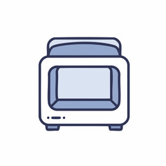 Simple Outline of a Retro Style Television